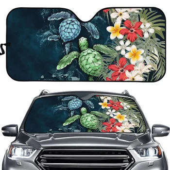 Хавайска морска костенурка с хибискус кола Предно стъкло Сенник Универсални капаци на предното стъкло Защитете автомобилите Интериорни аксесоари