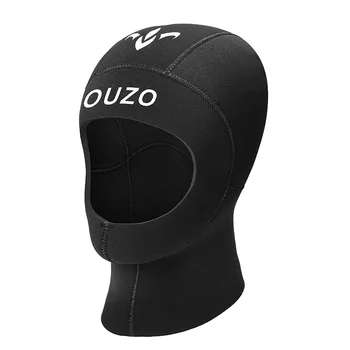 2023 3 мм неопренова водолазна шапка оборудване с раменна шапка за шнорхел качулка врата капак зимно плуване топъл неопренов костюм защита на косата