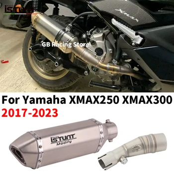 За Yamaha X MAX XMAX 250 300 XMAX250 XMAX300 2017- 2023 Мотоциклет изпускателна Escape Mid Link Pipe Connect 51mm ауспуси системи