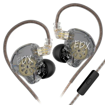 KZ EDX Lite слушалки Динамични HIFI басови слушалки в слушалки за монитор за уши Спортни шумопотискащи слушалки Ергономичен дизайн