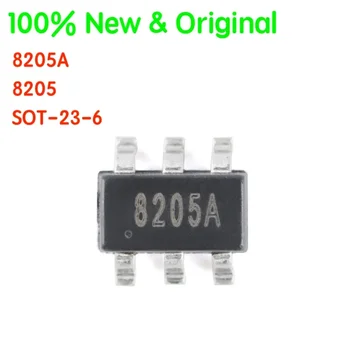 10PCS/LOT 8205A 8205 SOT-23-6 20V/5A Двоен N-канален MOS чип 100% нов & оригинален.