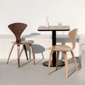 Wuli Cherner стол Cherner стол американски ретро индустриален стил кафе свободно време стол масивна дървена облегалка трапезен стол нов 2023