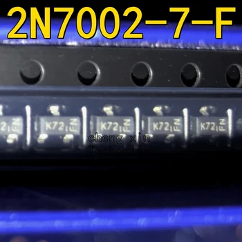 2N7002-7-F 100PCS 20PCS Ново и оригинално N-канално напрежение: 60V ток: 115mA Тръба за полеви ефект (MOSFET) копринен екран: K72 2N7002