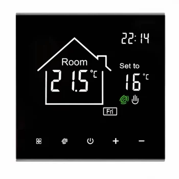 WiFi интелигентен термостат сензорен екран Електрическо подово отопление Дистанционно управление Ръчен/автоматичен режим Перфектен за домашен офис