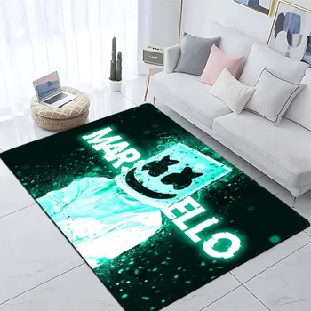DJ Автор на музика Килим DJ Marshmello Printed Floor Mat Anti slip голям килим Подходящ за спални и детски стаи