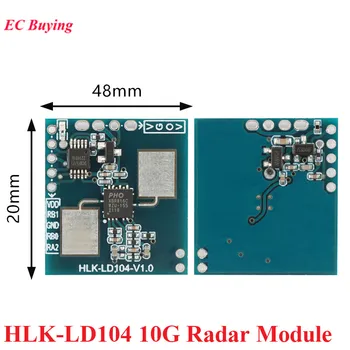 HLK-LD104 10G X-band радарен модул с ниска мощност LD104 Интелигентен осветителен светлинен превключвател Сензор за таван за интелигентен дом