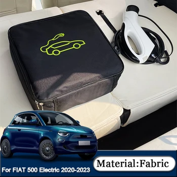 За FIAT 500 Electric 2020-2022 2023 Кабел за зареждане на автомобили Чанта за съхранение Зарядно устройство Щепсели EV Контакти Оборудване Организатор чанта водоустойчив