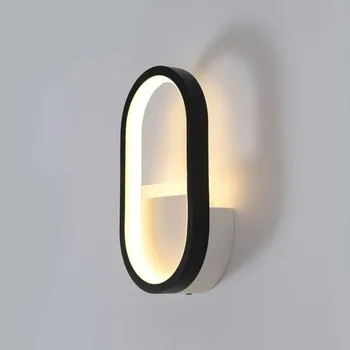 Модерни минималистични стенни лампи за хол спалня нощно шкафче творчество sconce черно бяло хотел пътека проучване дома декор светлини