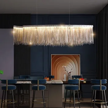 Модерен домашен декор LED светлини висулка светлинни лампи за хол Полилеи за трапезария висящи светлина вътрешно осветление