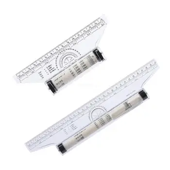 Portable Parallel Roll Ruler Foot Rule Rolling Rulers for Students Dropship