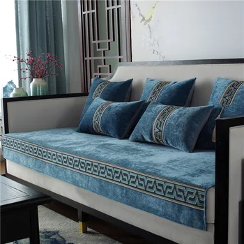 Нова китайска възглавница за диван Chenille Four Seasons Universal Non-slip High-grade Cushion Couch Cover