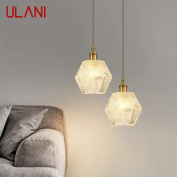 ULANI Nordic месинг LED висулка лампа модерна простота творчески стъкло висящи осветителни тела за дома трапезария спалня бар
