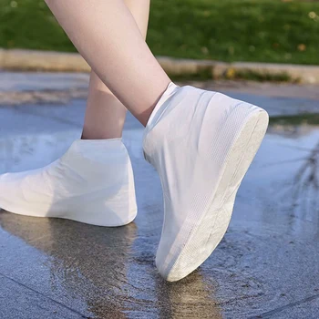 1 чифта силиконови калъфи за обувки за дъжд Пясъчно-устойчиви дебели аксесоари за обувки Калъф за обувки Протектори за обувки Капак Устойчив на пясък Удобен