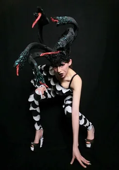 жени Хелоуин Медуза Хидра костюм Дяволски косплей парти костюми певец гост змия шапки сценично облекло