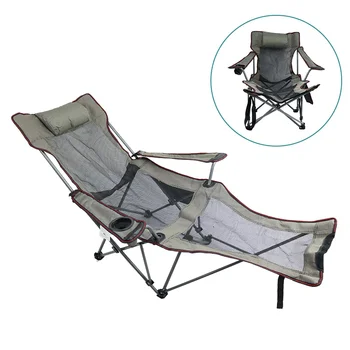 Нов 2021 къмпинг облегалка пикник плаж релакс стол с подложка за крака регулируема обратно дълъг стол открит сгъваем стол